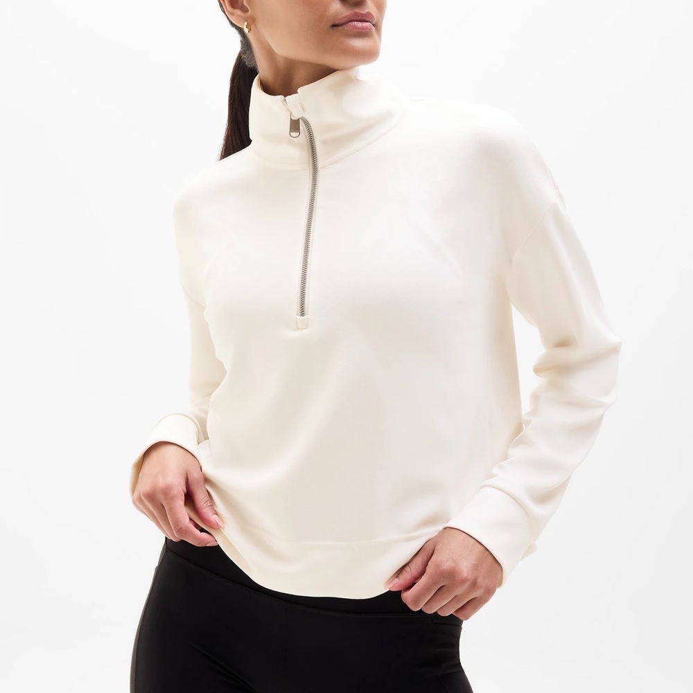 NEW OAK + FORT White/Cream Jacket with Metal Zipper